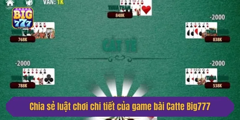 Chia sẻ luật chơi chi tiết của game bài Catte Big777