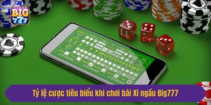 Tỷ lệ cược tiêu biểu khi chơi bài Xí ngầu Big777